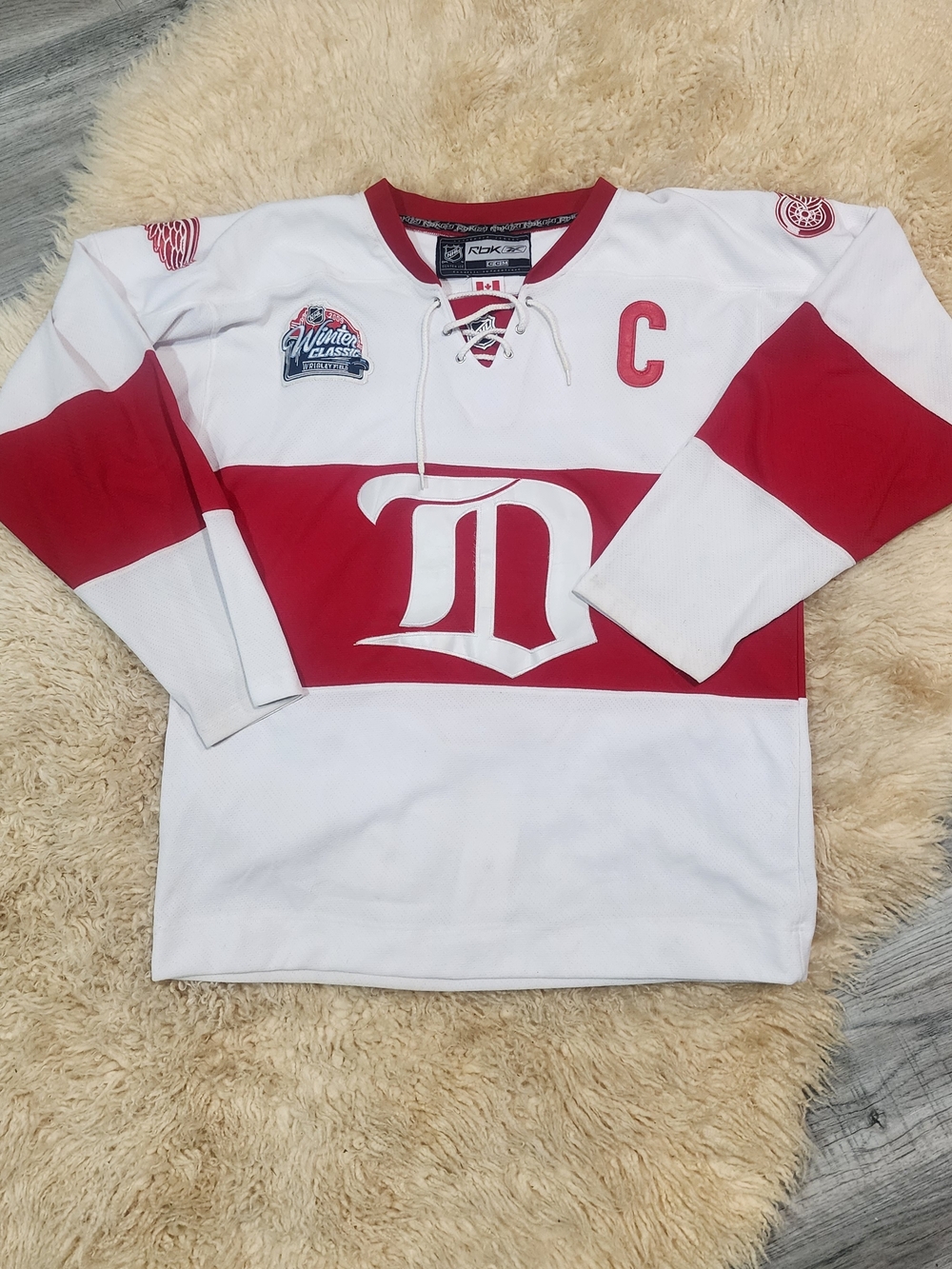 🔥RARE 🔥 2009 Vintage Detroit Red Wings Lidstrom #5 Winter Classic Jersey 52